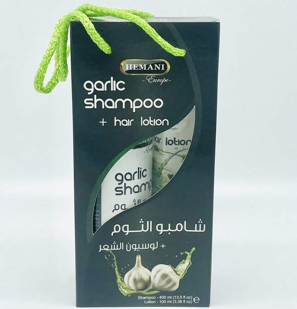 Knoblauchshampoo 400ml + Hair Lotion 100ml Garlic Shampoo HEMANI