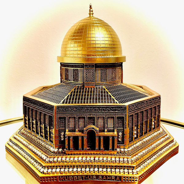 Qubbat al-Sakhra Dekomodell in Gold 25*22cm