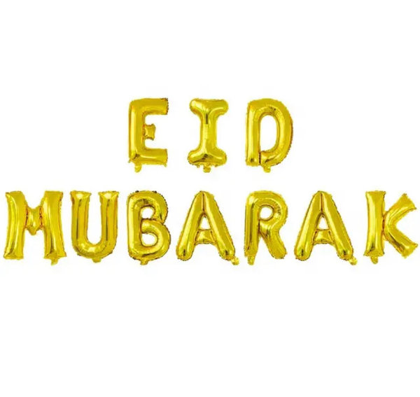 Eid Mubarak Ballons Gold