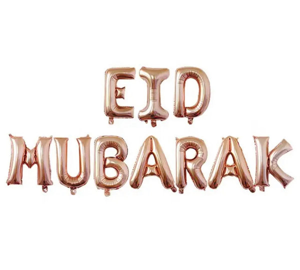 Eid Mubarak Ballons Rose